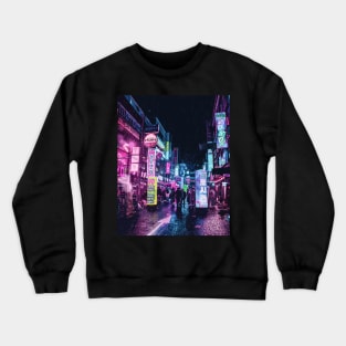 Neon City Rain Crewneck Sweatshirt